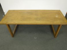 A Scandinavian oak coffee table
