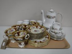 A tray containing a fifteen piece Royal Standard Lyndale coffee service,