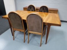 A mid twentieth century six piece teak dining room suite by Jentique