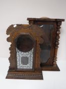 Four antique clock cases