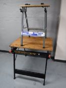 A Black & Decker work mate and a Richmond folding work bench