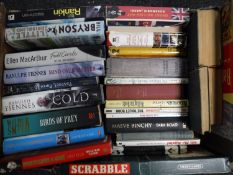 Three boxes of books, autobiographies,