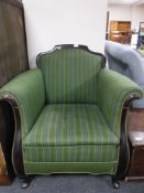An early twentieth century mahogany framed armchair,
