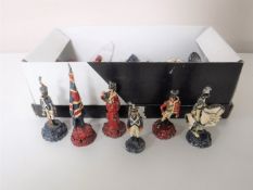 A box containing 20th century lead soldiers