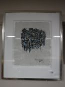 A chrome framed late 20th century watercolour,