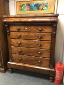 A Victorian mahogany six drawer Scotch chest,