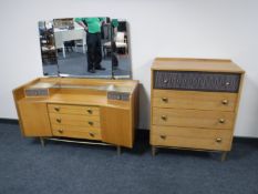 A mid twentieth century Link furniture four drawer chest,