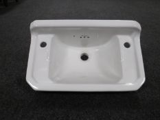 A boxed Burlington ceramic hand basin