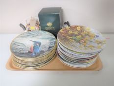 A tray containing a set of Wedgwood Fairy collector's plates with certificates together with a set