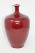 A Chinese Sang de Boeuf vase, of Meiping form,