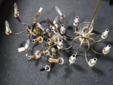 Four continental metal light fittings