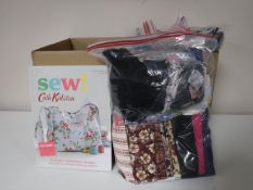 Four boxes of crafting materials and craft book,