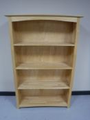 A set of contemporary bookshelves and a set of contemporary open shelves,