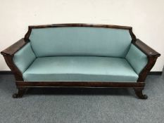 A continental mahogany settee,