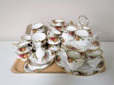 Approximately forty-five pieces of Royal Albert Old Country Roses tea china