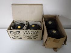 Two boxes containing two pairs of composite bowls