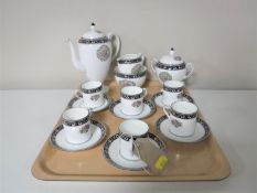 A sixteen piece Wedgwood bone china Runnymede coffee service,