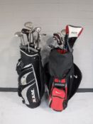A Nike golf bag, containing a half set of Nike irons,