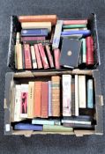 Two boxes of 20th century volumes including Shakespeare,