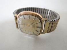 A Gents 9ct gold Rotary wristwatch on expanding strap