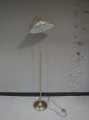 A black glass three tier LCD TV stand,