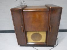 A mid twentieth century walnut cased Alba radiogram