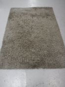 A contemporary deep pile rug