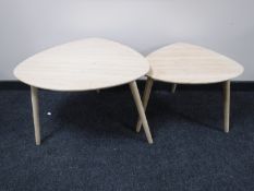 A nest of two pebble tables