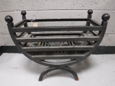 A cast iron fire grate