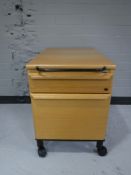 An office two drawer Kinnarps under desk chest