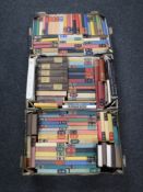 Three boxes containing twentieth century volumes, including Companion Book Club novels,