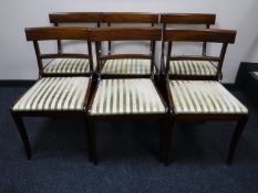 A set of six Regency mahogany style dining chairs