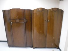 An oak single door wardrobe,