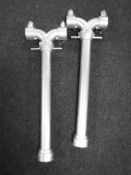 Two fire hydrant stands