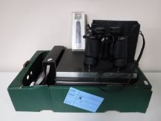 A set of cased Tasco 16x50 binoculars together with a cased Gaf cine camera,