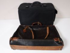 A Trussardi vintage leather case with a luggage case
