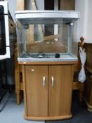 An Aqua One aquarium tank AR-620 on beech stand