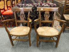 A pair of continental nineteenth century children's chairs