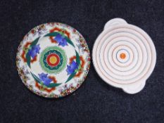 A Maling art deco wall plaque no.