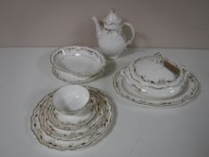 Approximately one hundred and thirty pieces of Royal Doulton Strasbourg tea and dinner china