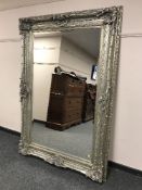 A Victorian style silvered mirror,