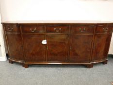 A good quality mahogany bow fronted sideboard,