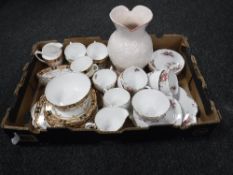 A box of antique Rosina Queens china tea service,