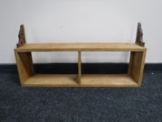 A pine wall shelf