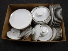 Two boxes of Thomas white & gilt tea and dinner service