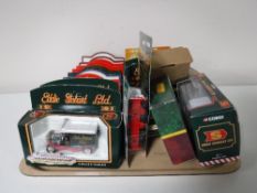 A tray containing boxed diecast vehicles including Eddie Stobart, Days Gone By,
