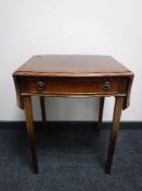 A mahogany flap sided cutlery table