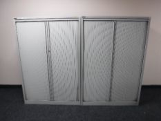 A pair of Triumph metal shutter door cabinets