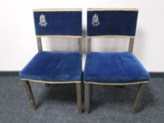 A pair of reproduction Elizabeth II SIlver Jubilee commemorative chairs