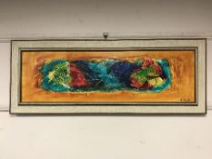 A mid twentieth century abstract oil painting,